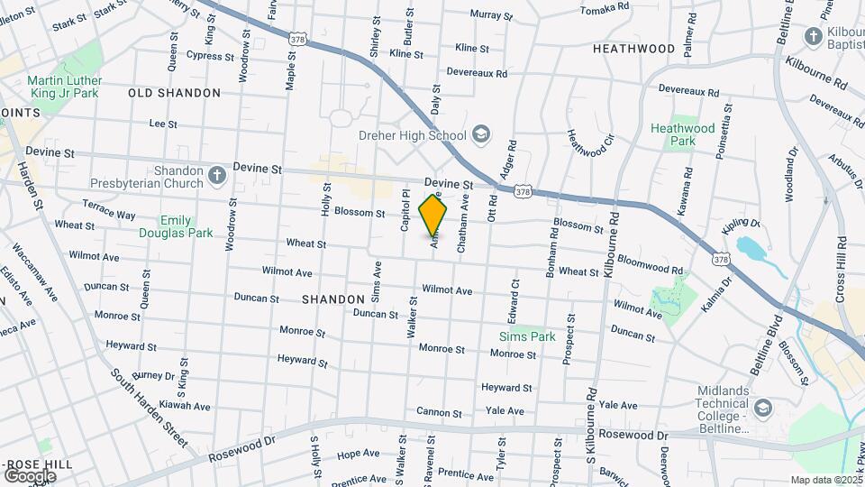 537 Amherst Ave Map and Location Details