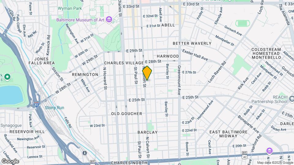 2611 N Calvert St Mapa y Detalles de la Ubicación