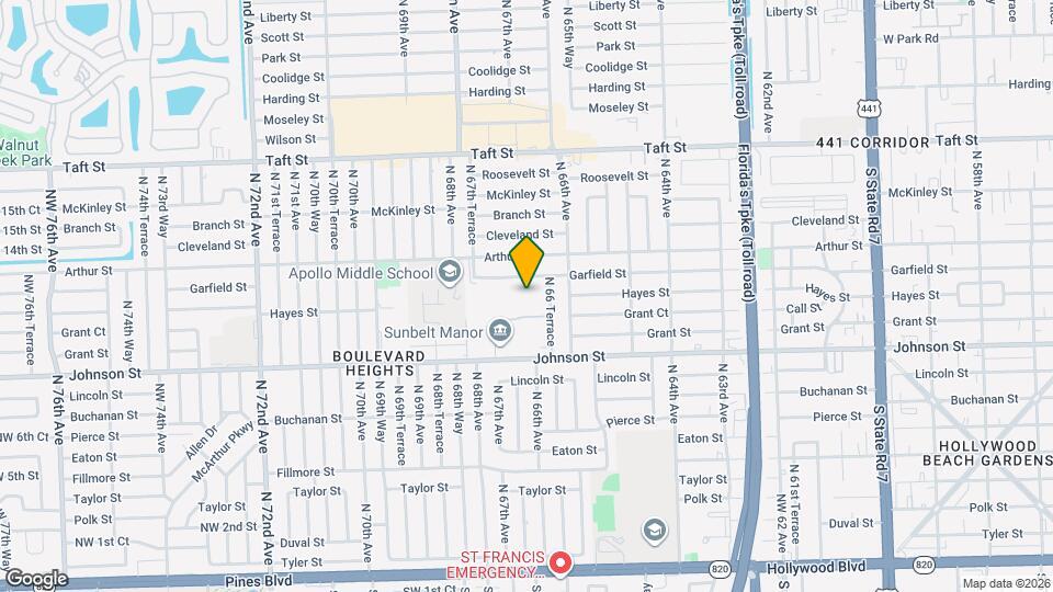 6700 Garfield St Map and Location Details