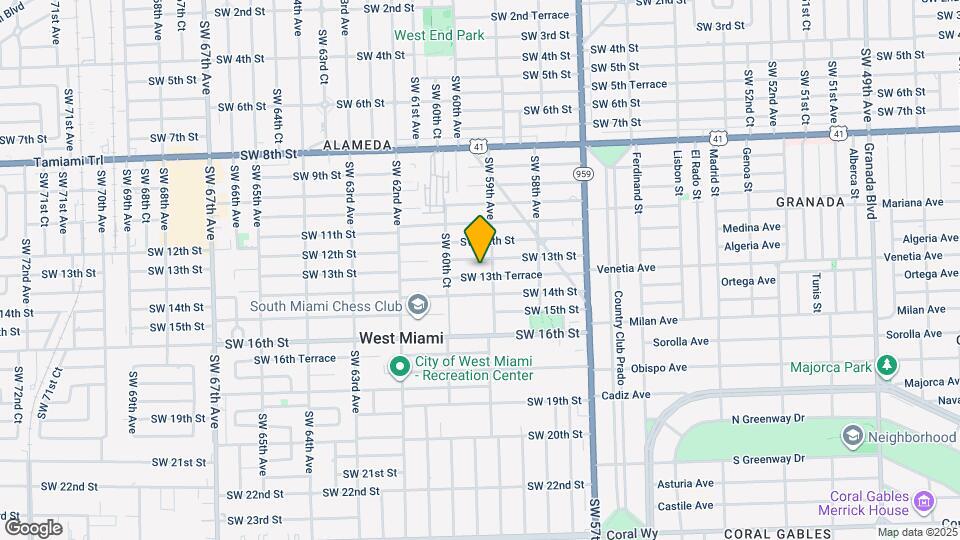 5921 SW 13th Terrace Map and Location Details