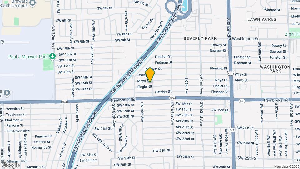 6505 Flagler St Map and Location Details