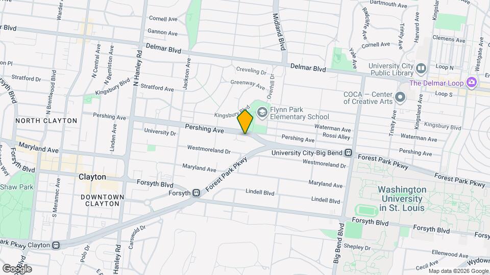 7250 Pershing Ave Mapa y Detalles de la Ubicación