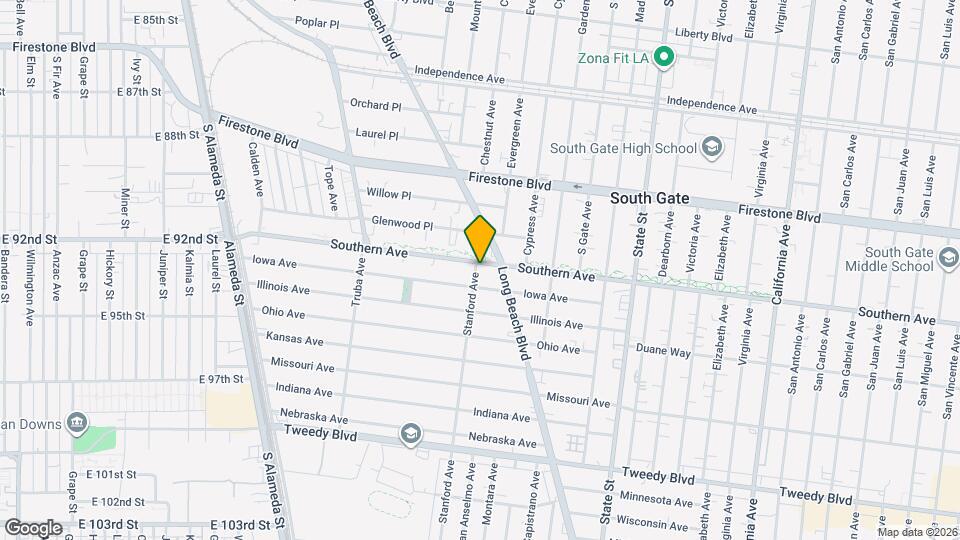 2850 Southern Ave Map and Location Details