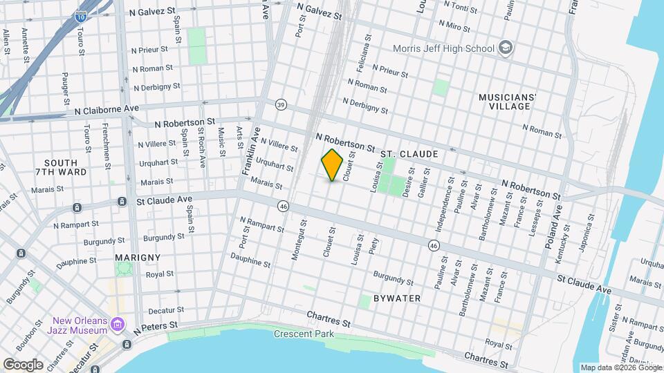 1231 Feliciana St Mapa y Detalles de la Ubicación