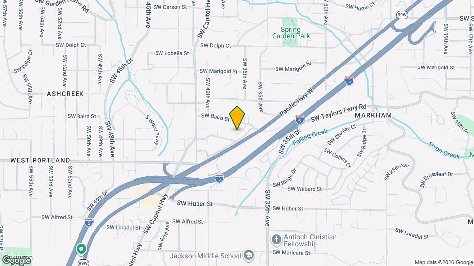 3640 SW Baird St, Unit Unit 2 Map and Location Details