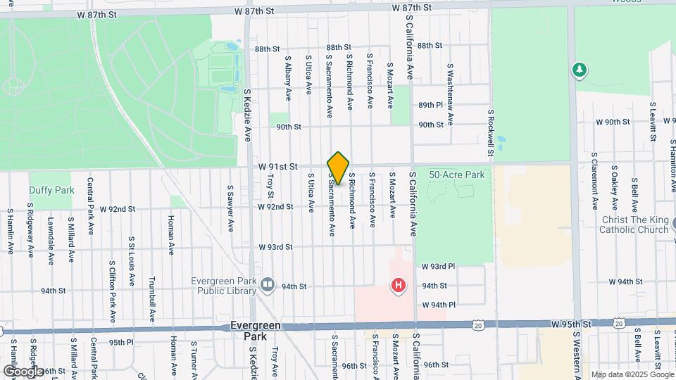 9131 S Sacramento Ave Map and Location Details