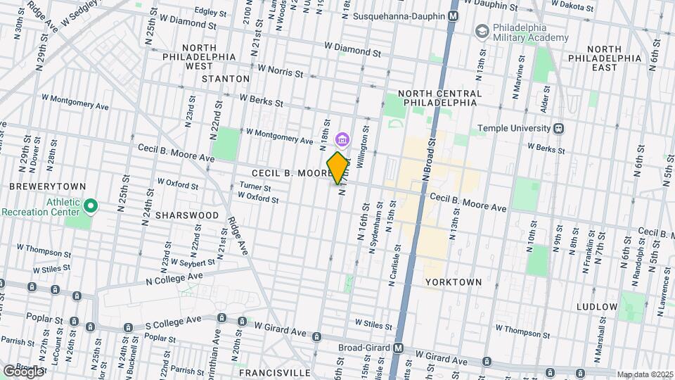1624 N 17th St Map and Location Details