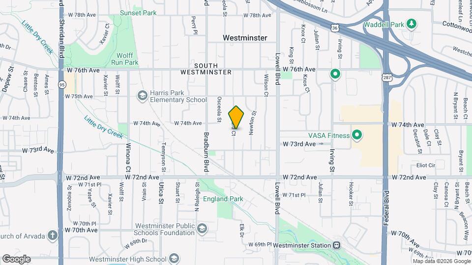 7360 Orchard Ct Map and Location Details