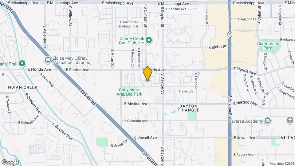 9590 E Florida Ave Map and Location Details