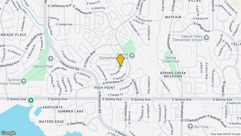 4020 S Fundy Way Mapa y Detalles de la Ubicación