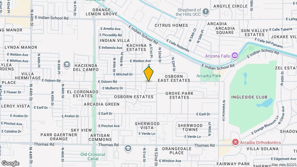 5101 E Osborn Rd Map and Location Details