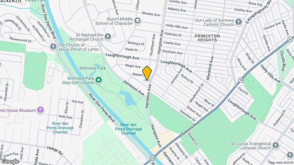 7047 Hampton Ave Map and Location Details