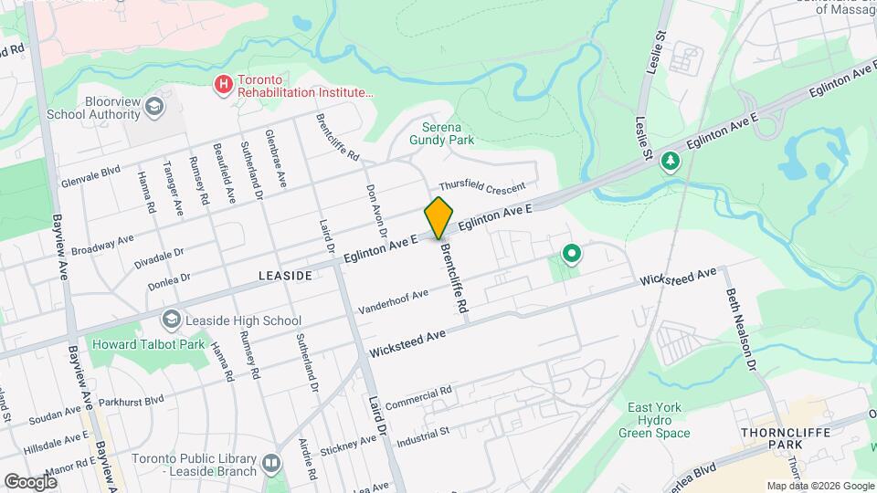 36 Brentcliffe | Luxury Rentals Map and Location Details