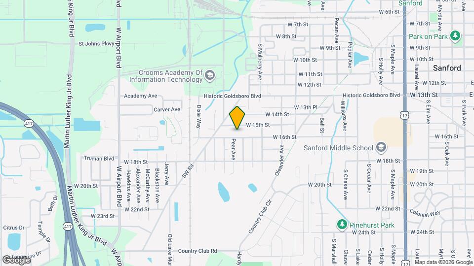 1908 W 16th St Map and Location Details