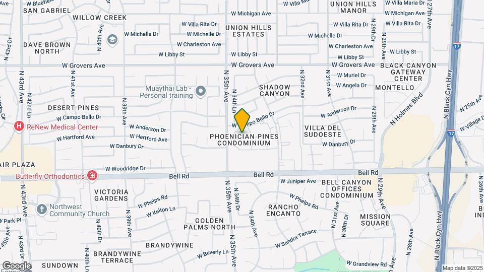 3420 W Danbury Dr Map and Location Details