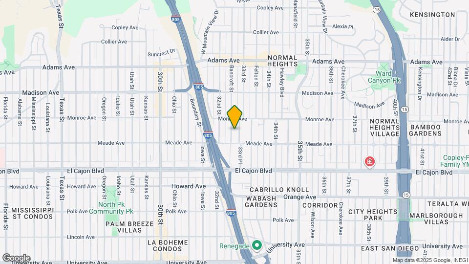 4443 Bancroft St Map and Location Details