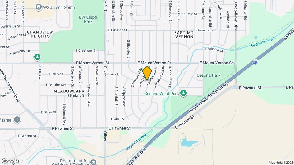 2109 S Parkwood Ln Map and Location Details