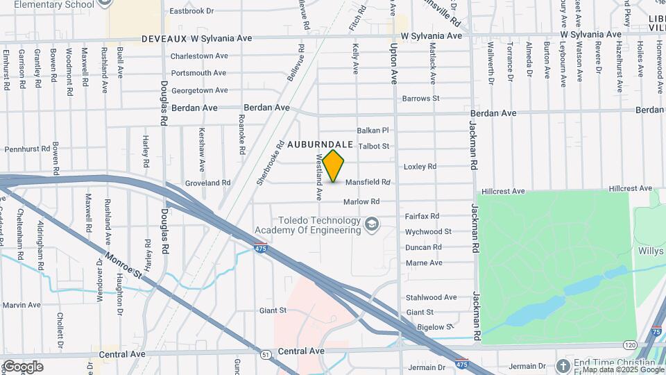 2045 Mansfield Rd Map and Location Details