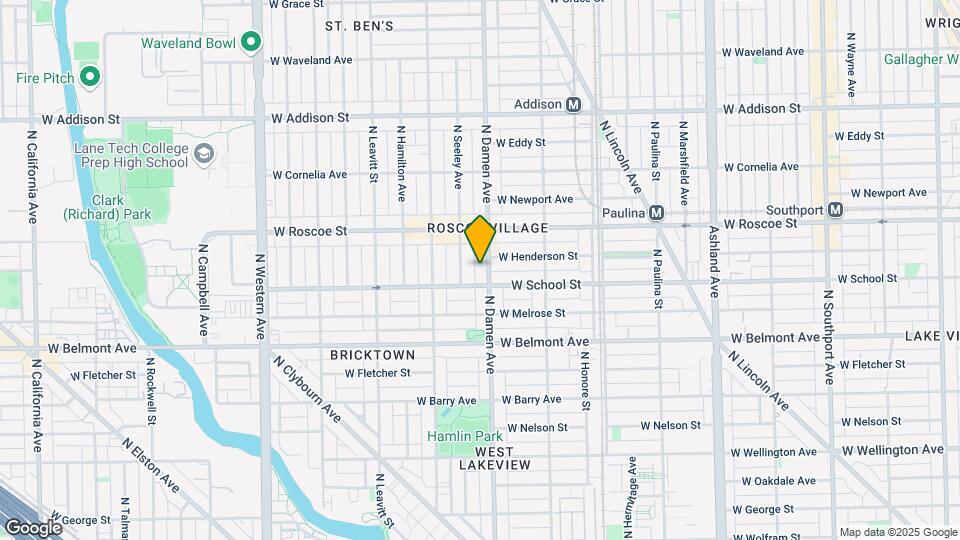 3316 N Damen Ave Map and Location Details