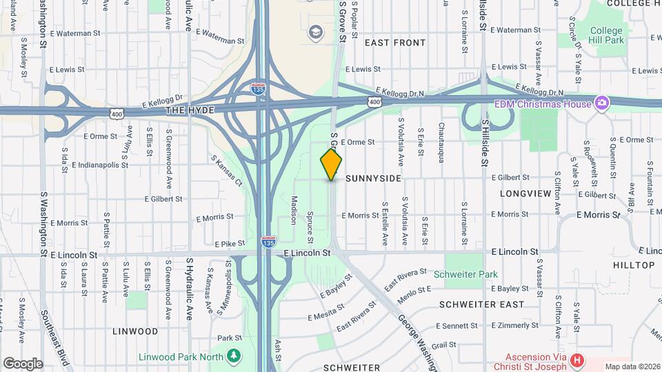 735 S Grove St Map and Location Details