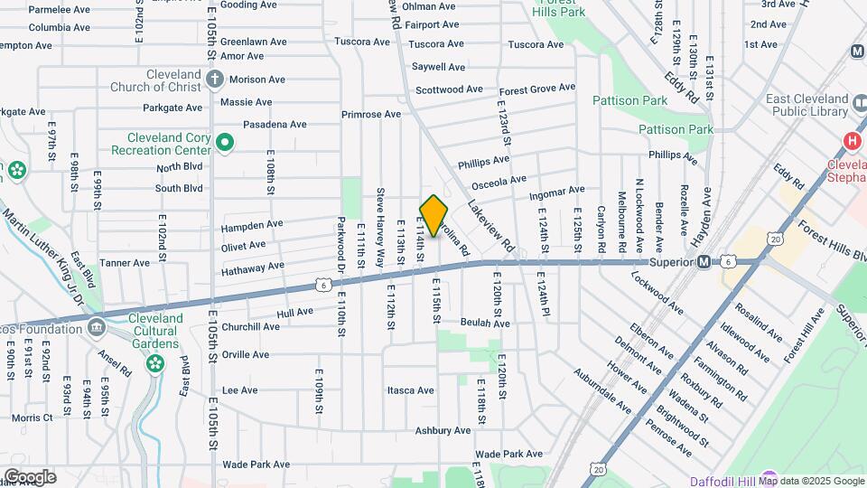 1278 E 115th St Map and Location Details