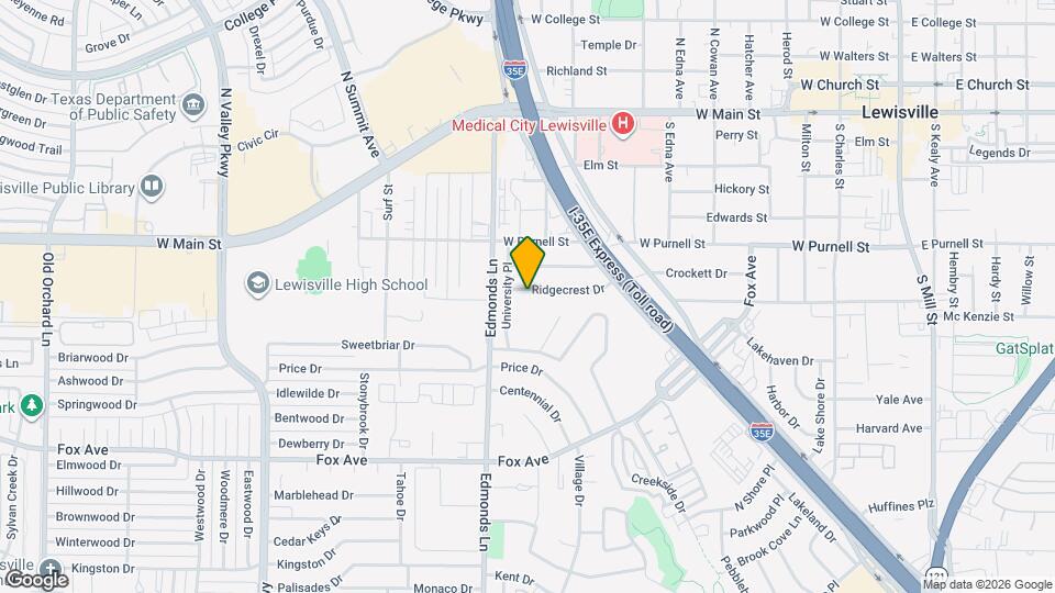712 Ridgecrest Dr Map and Location Details