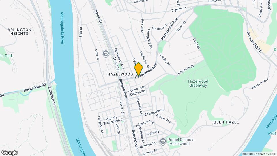 160 Hazelwood Ave Mapa y Detalles de la Ubicación