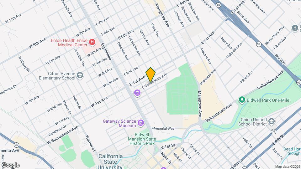 279 E Sacramento Ave Mapa y Detalles de la Ubicación