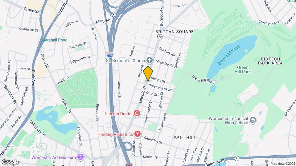 185 Lincoln St Map and Location Details