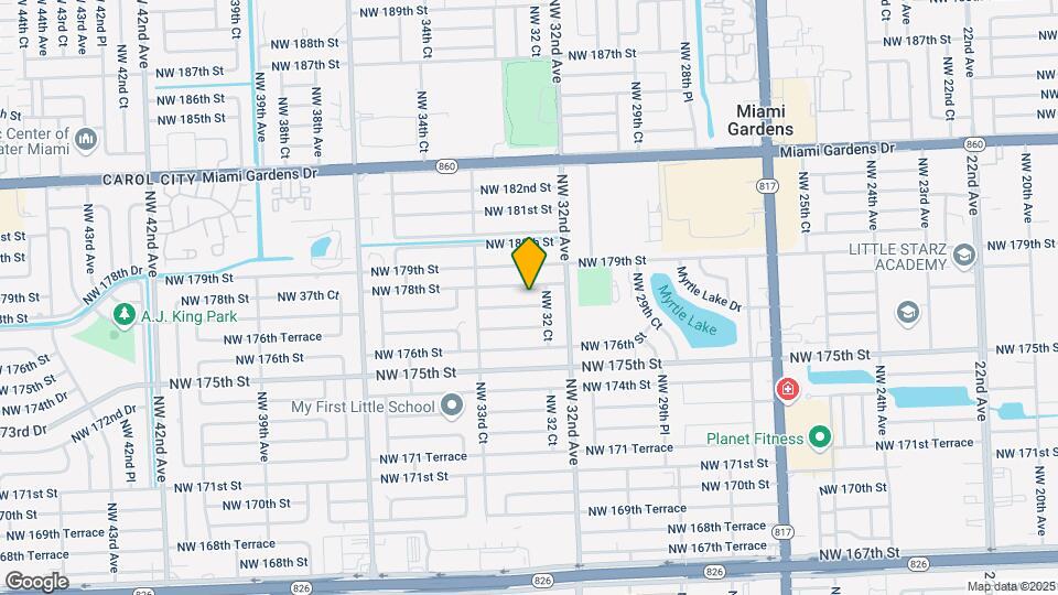 3251 NW 177th Terrace Map and Location Details