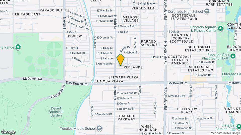 6816 E Coronado Rd Map and Location Details