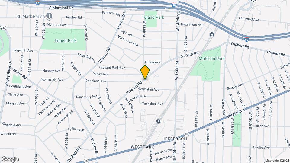 14433 Triskett Rd Map and Location Details