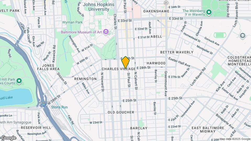 2740 St Paul St Map and Location Details