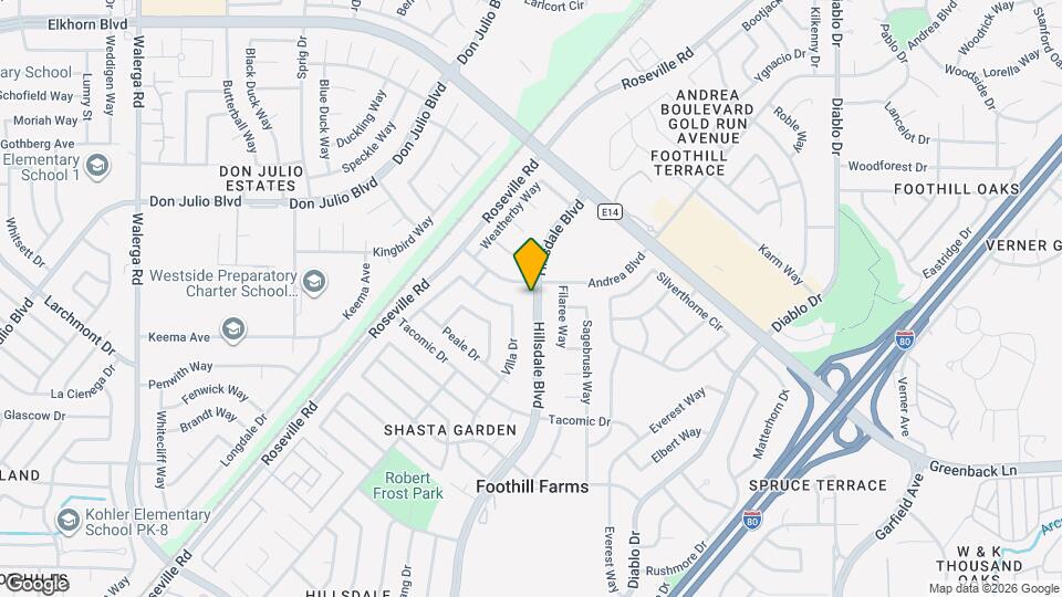 6613 Hillsdale Blvd Map and Location Details