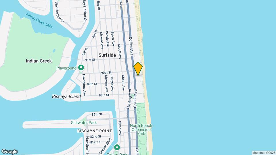 8925 Collins Ave Map and Location Details