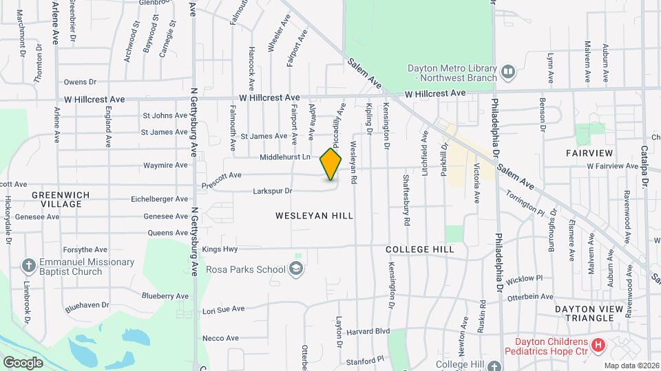 3907 Larkspur Dr Map and Location Details