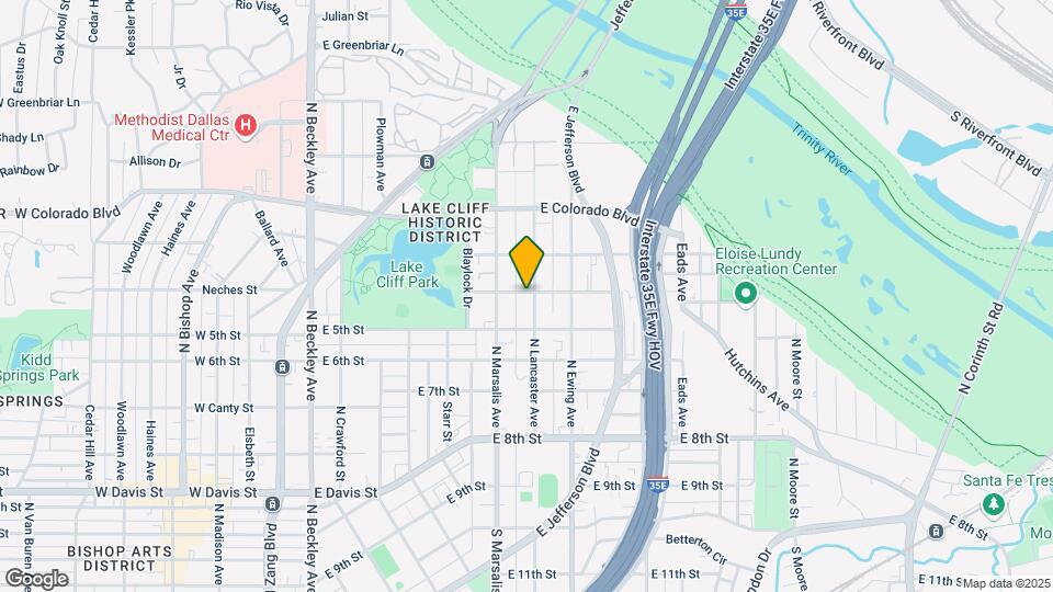 627 N Lancaster Ave Map and Location Details