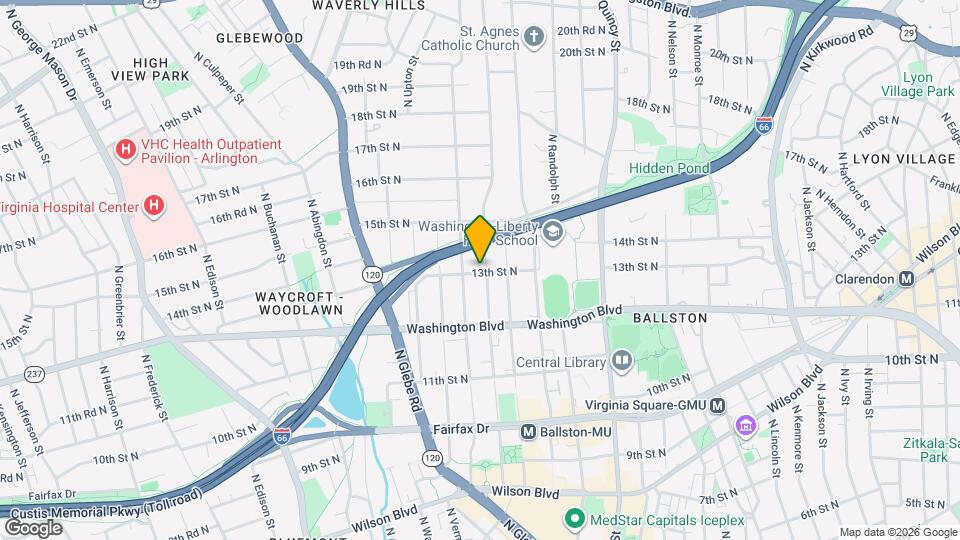 1300 N Taylor St Mapa y Detalles de la Ubicación