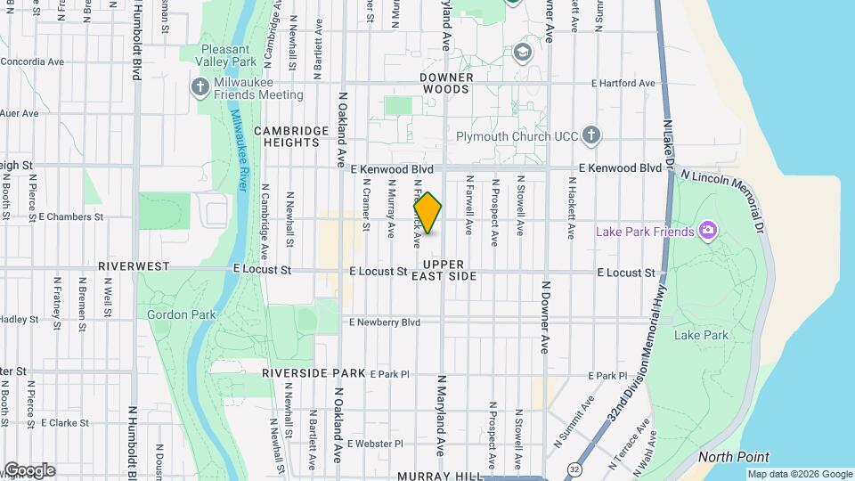 2954 N Frederick Ave, Unit #3 Mapa y Detalles de la Ubicación