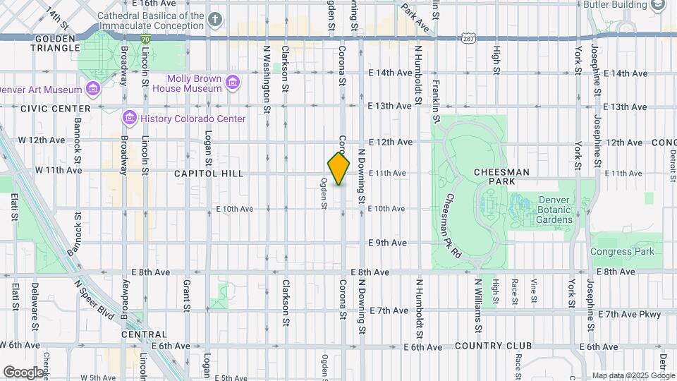 1045 Corona St, Unit B Mapa y Detalles de la Ubicación