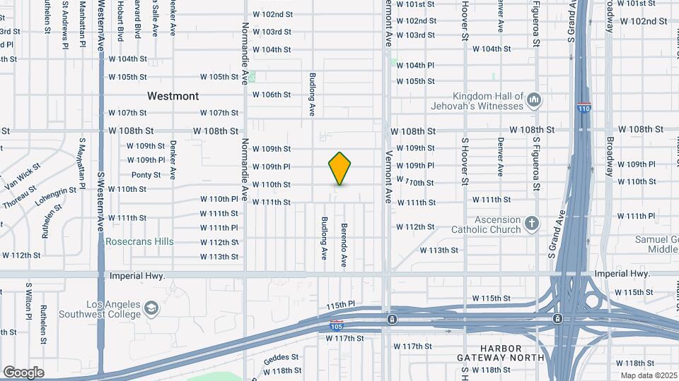1108 W 110th St Map and Location Details
