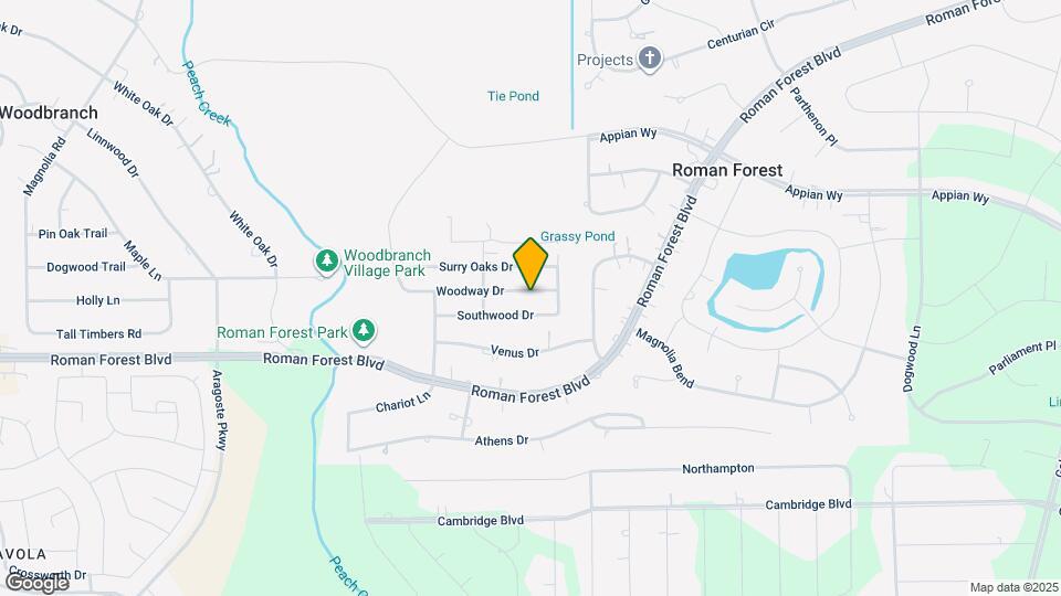 2106 Woodway Dr Map and Location Details