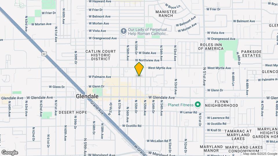 5521 W Palmaire Ave Map and Location Details