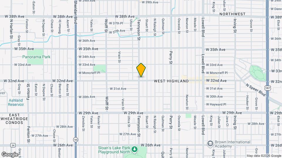 3200 Tennyson St Map and Location Details