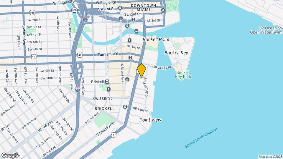 999 Brickell Plaza Map and Location Details