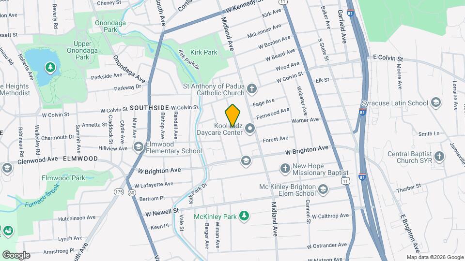 184 Hope Ave Map and Location Details