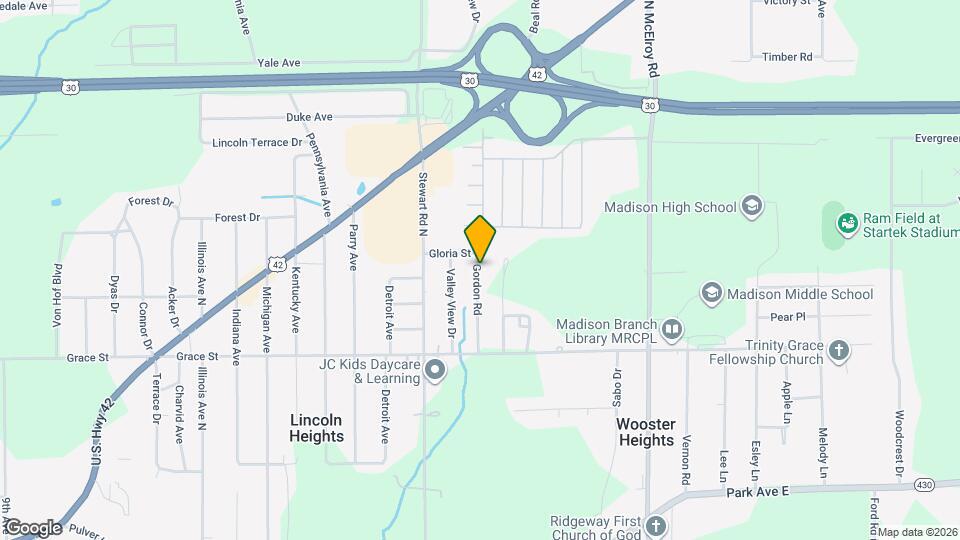 546 Gordon Rd Map and Location Details