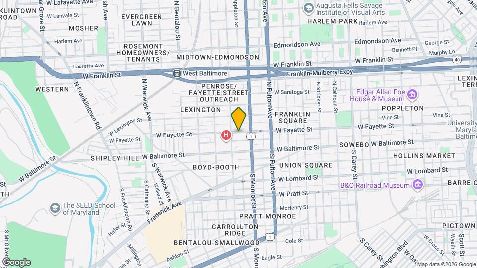 1943 W Fayette St Map and Location Details