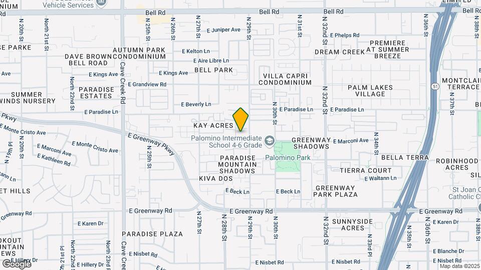 2832 E Marconi Ave Mapa y Detalles de la Ubicación