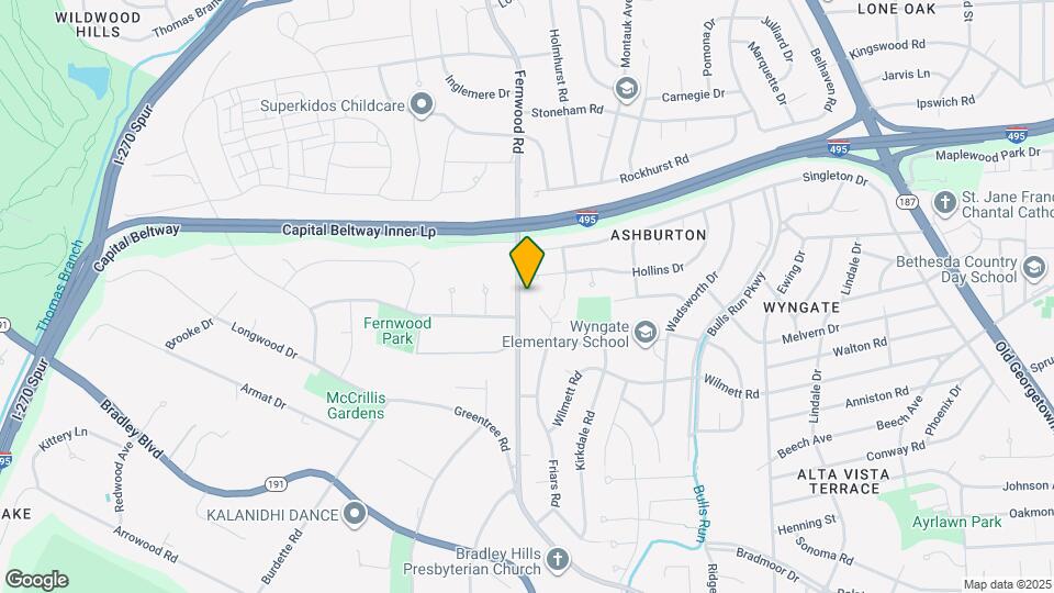 9411 Fernwood Rd Map and Location Details